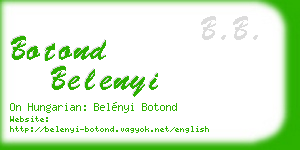 botond belenyi business card